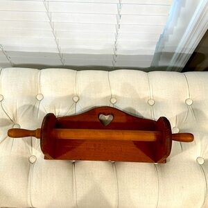 Vintage wooden paper towel holder